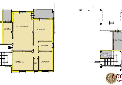 Planimetria A310 Appartamento tre camere letto